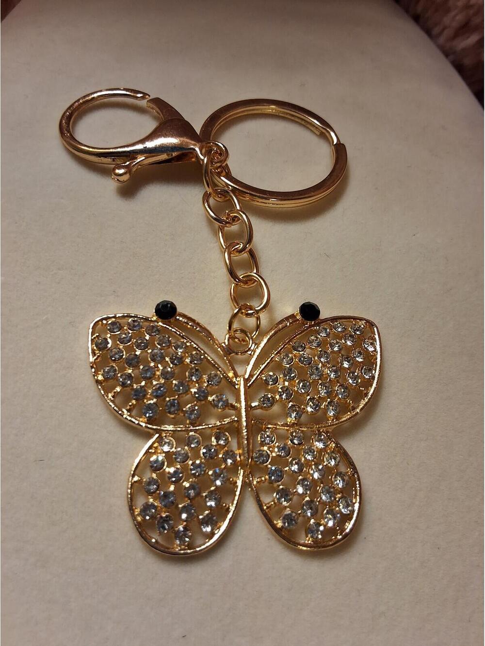 BUTTERFLY PURSE CHARM SILVER